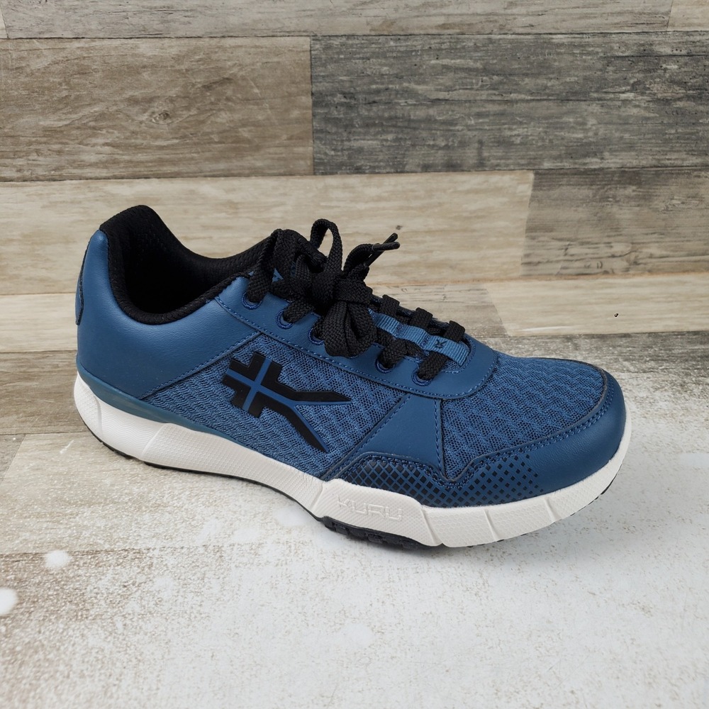 Kuru Quantum Mens Shoes Sz 7 M Twilight Blue White Jet Black Lace Up Sneakers